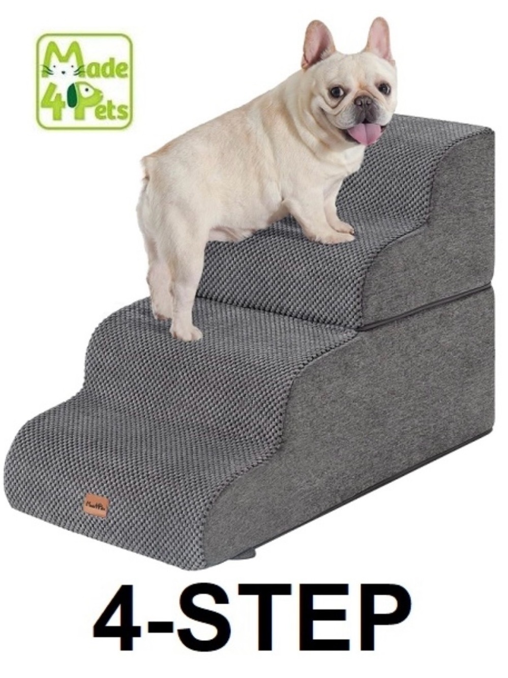Made4Pets Gray 4-Step Pet Stairs